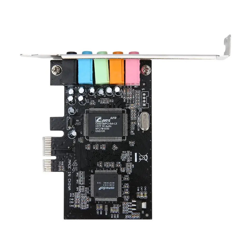 3D Stereo Surround PCI-E Interná zvuková karta Vstavaná 5,1 kanála CMI8738 AUDIO SYSTÉM DIGITÁLNE PCI Express PC Zvuková karta