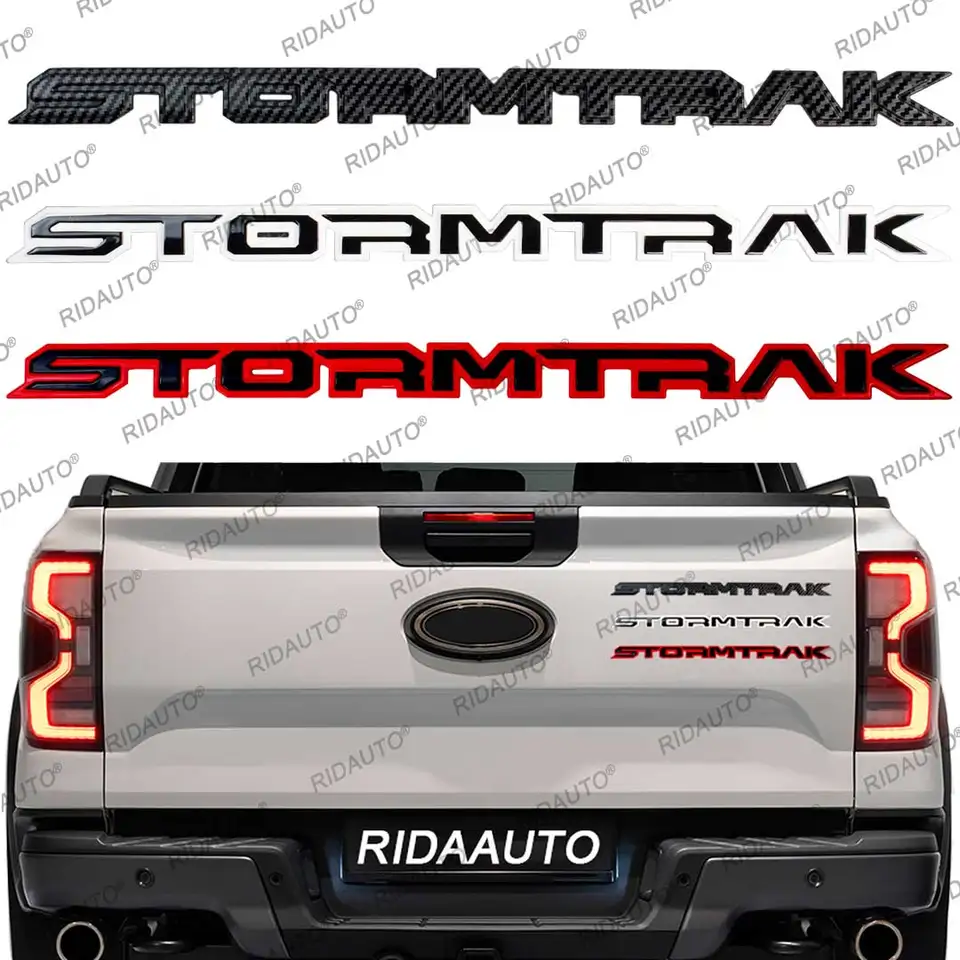 3D Stormtrak ABS Car Carbon Logo Stupeľné nálepky zadných dverí Tail brána Brána znak BADGE ZAMESTNANIE PRE FORD RANGER STYLING Príslušenstvo