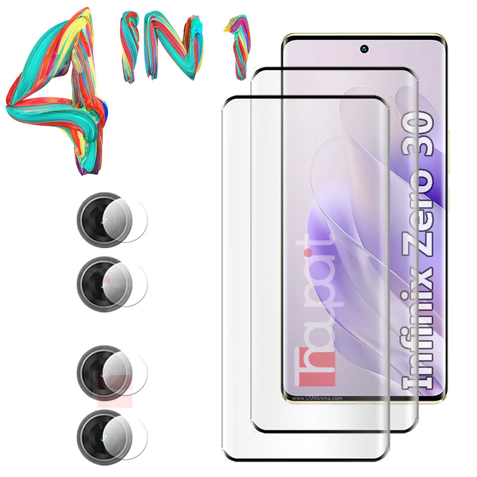 3D temperované sklo pre Infinix Zero 30 4G Screen Chrániče fotoaparátu Film pre Ochranné sklo Infinix Zero30