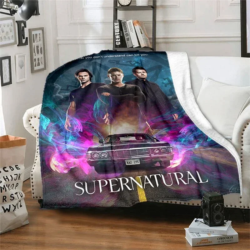 3D tlačená detská prikrývka Film Supernatural - Zlá sila babes koberec móda teplá príruba piknik detská prikrývka detská prikrývka