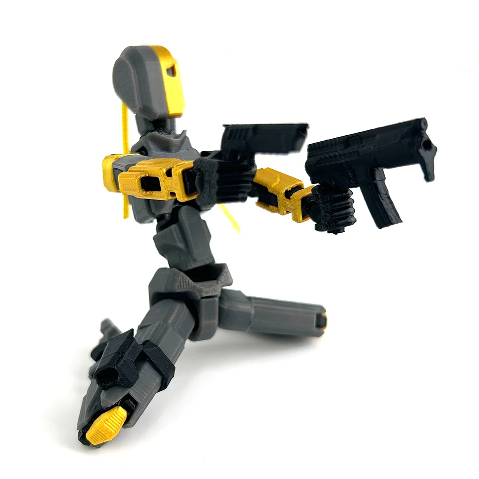 3D tlačená figurína figuríny 13 čiernych zlatých bojovníkov hračiek hračky Action Figures Multi-bodnuté hnuteľné svalnaté robotické ozdoby