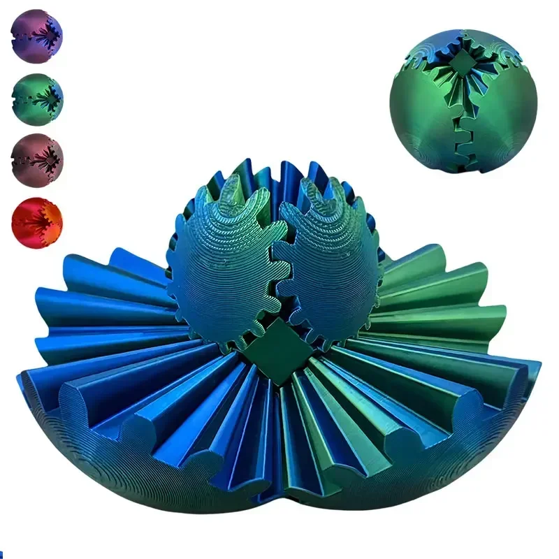 3D tlačená guľa Spin loptička Wonder Fidget Toy Gear Gear Gual Fidget Toy Desk Toy pre zmyslové potreby a autizmy