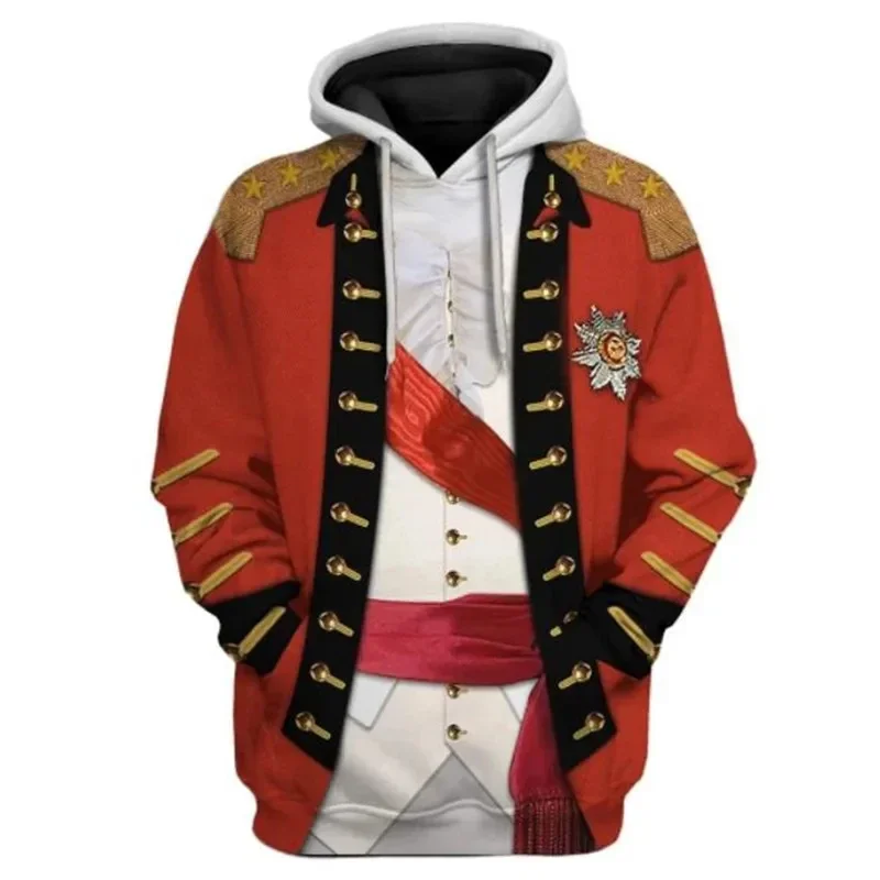 3D tlačená červená pánska mikina Undershirt, Halloween kostým, neformálny sveter, top, oblek, 2024