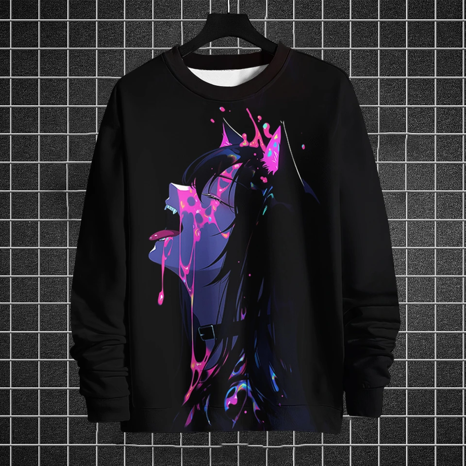 3D tlačené anime postavy Pánske tričká s dlhým rukávom Jeseň Módna módna pánska športová, nadmerná pullová pánske odevy Pluvover