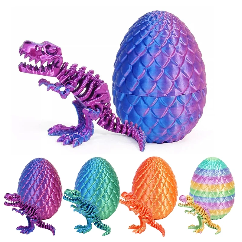 3D tlačené T-Rex Movnostné spoločné figuríny Ornament 3D tlačené DRGON Egg Creative Tyrannosaurus rex socha kancelárske stoly Accessorie