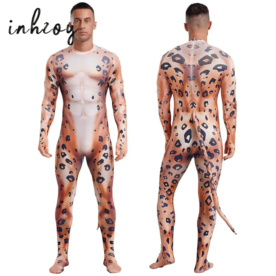 3D tlačené zvieracie kombinézy Men Ženy plné kombinézy unisex dospelých spandex úsek Zentai Unitard pre Halloween Carnival Cosplay