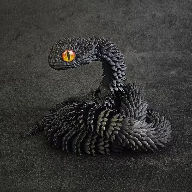 3D tlačený had rotačný kĺbový kĺbový had Mobilita Mobilita zvierat simulácia Model Office Desktop Ornament Domáce dekorácie Darček