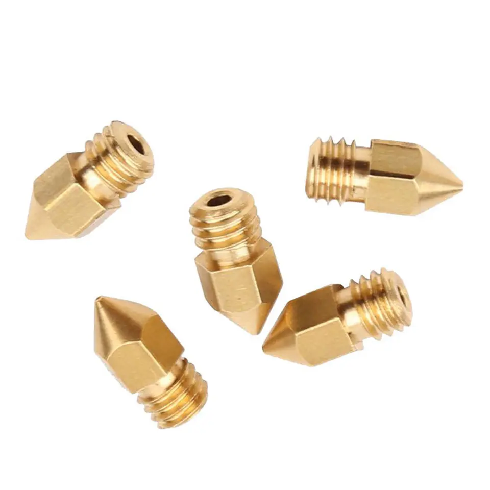 3D tlačiareň Extruder dýza Set Metal MK8 Typ 0,4 mm tryska 3D tlačiareň Výmena pre CR10