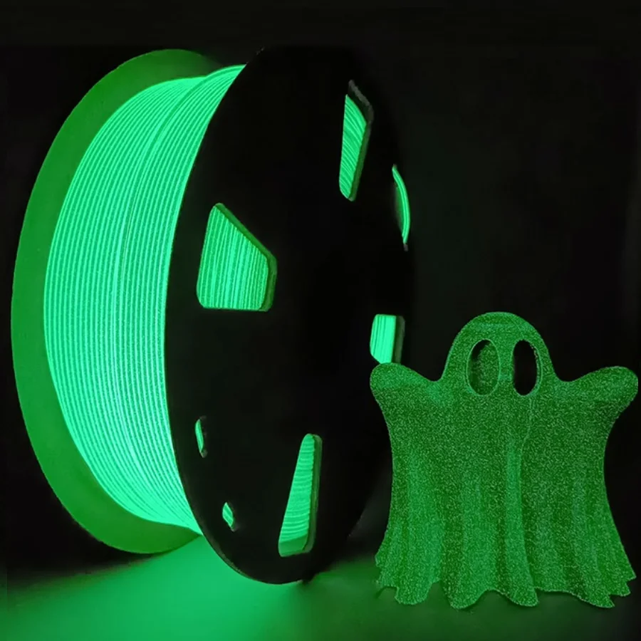 3D tlačiareň PLA GLOW GLOR V TMENTU 1,75 mm plachetový vlákno 250 g 1 kg cievka žiarivý 3D tlačový materiál PLA Blue Green Glitter