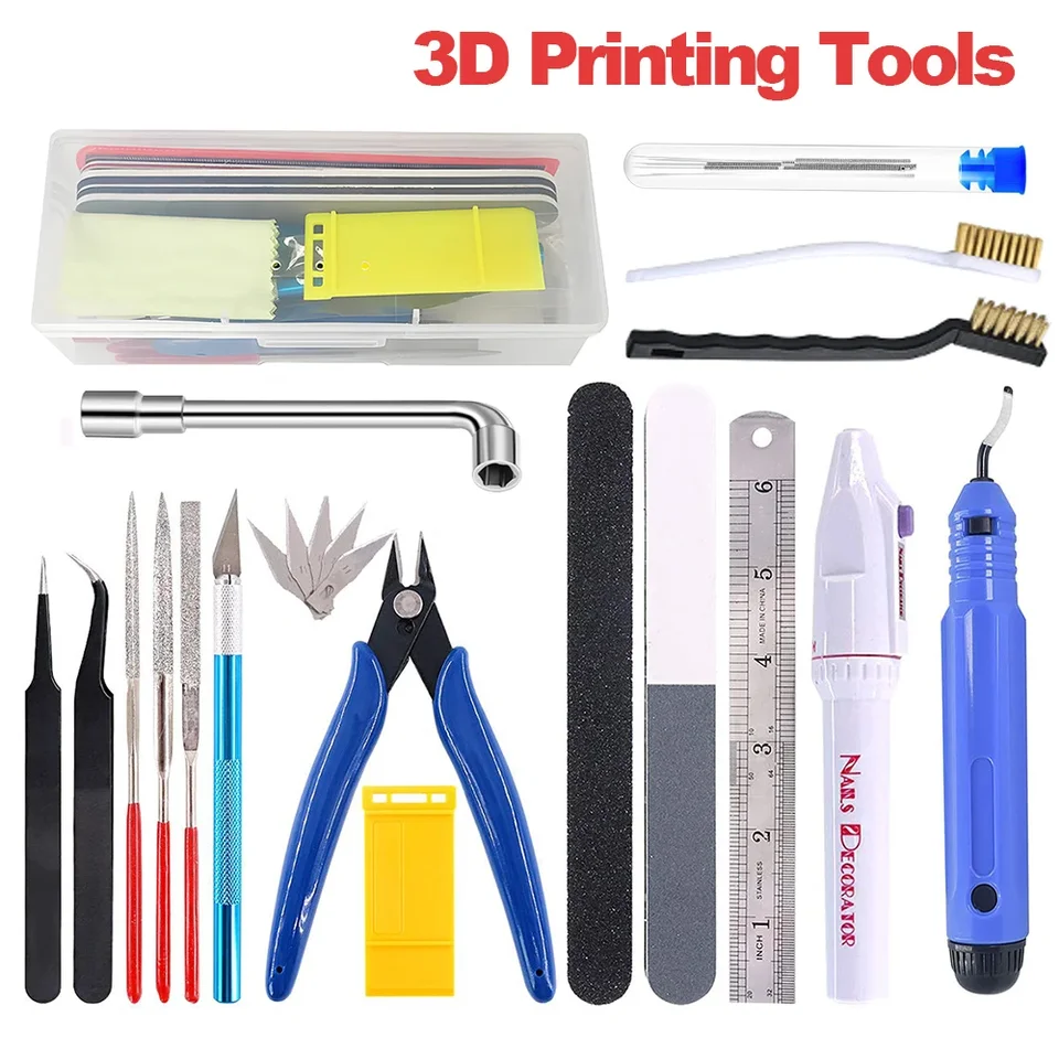 3D tlačiareň Tryska Čistiaca ihla s kľúcou kefou Druburing Tools Súprava 3D tlačiareň Časť pre nekrogingové trubice extrudér