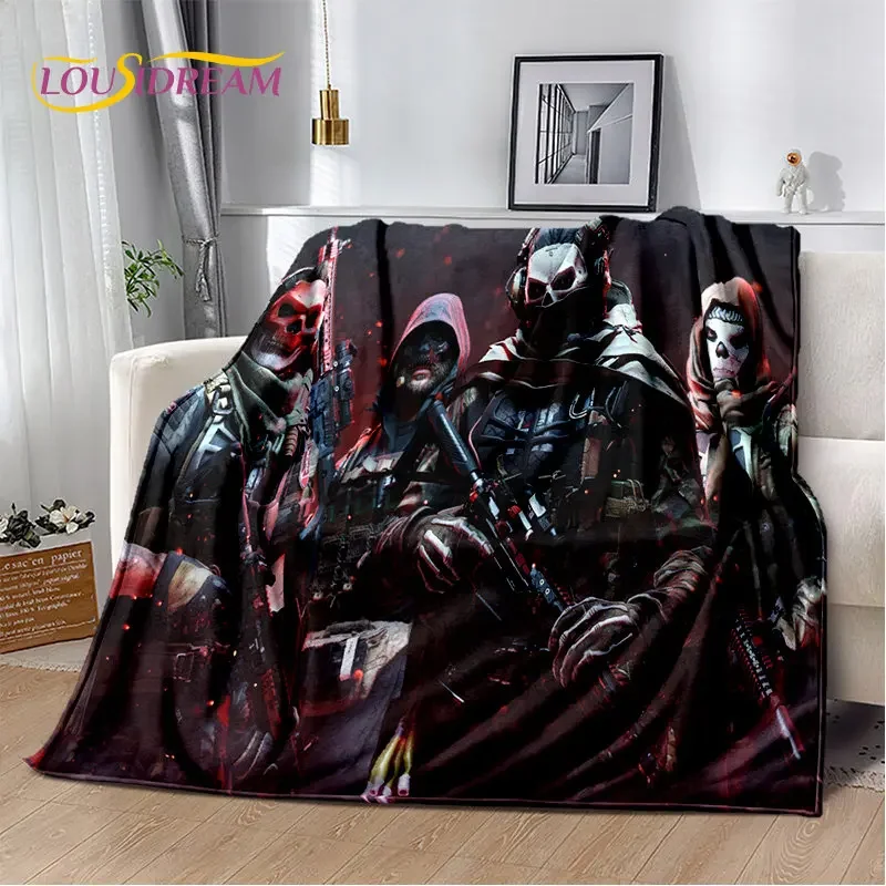 3D treska, Call of Duty Game Gamer Soft Plyšová prikrývka, flanelová prikrývka prikrývka pre obývaciu izbu spálne