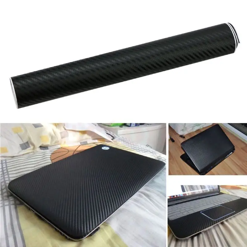 3D uhlíkové vlákno vinylový fól lesklý čierny matný matný samolepiaci obal fóliu s nálepkou Console Computer Pieysky koža