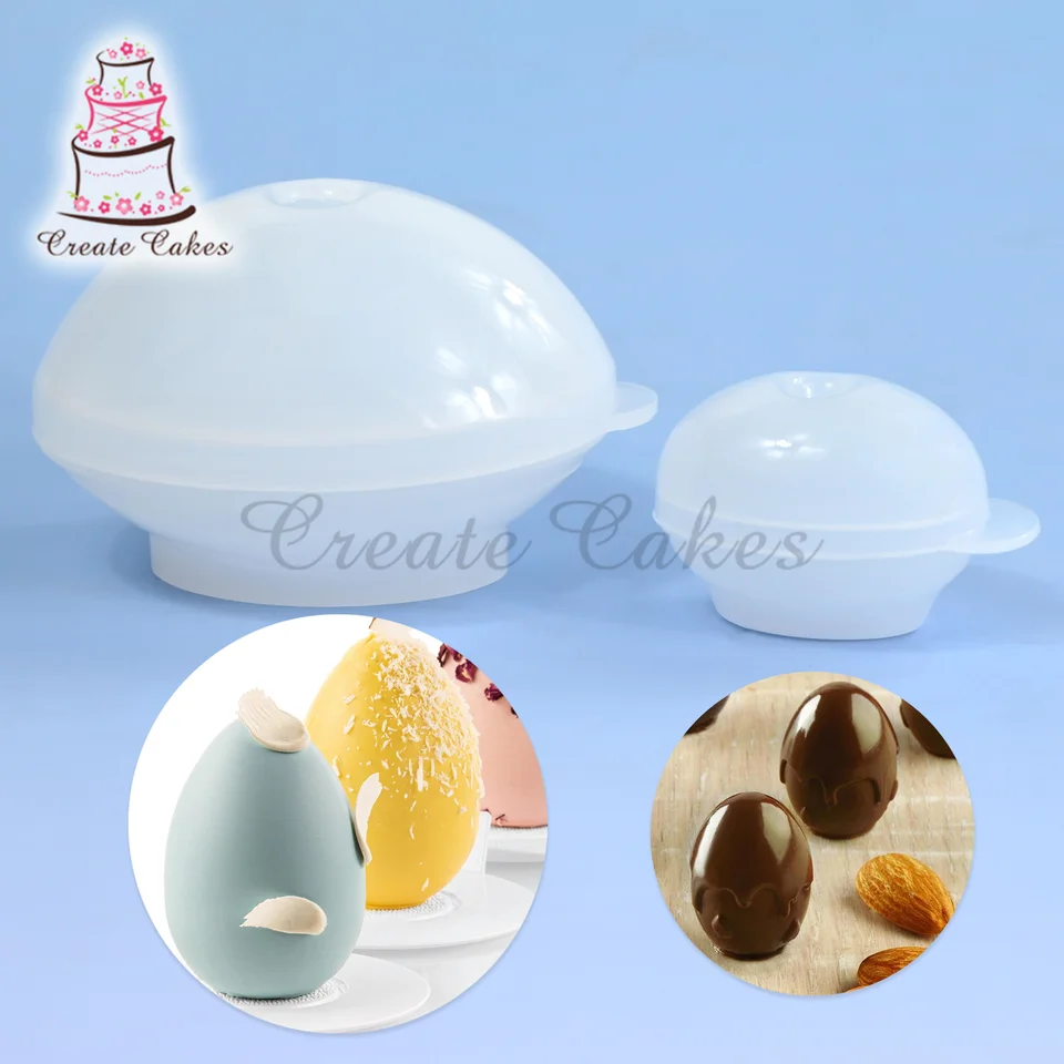 3D vajcia Silikónová forma ľadová kocka Čokoládové formy košíčke koláče zdobenie náradie DIY Veľkonočné vajcia Model kuchynský bakeware doplnky