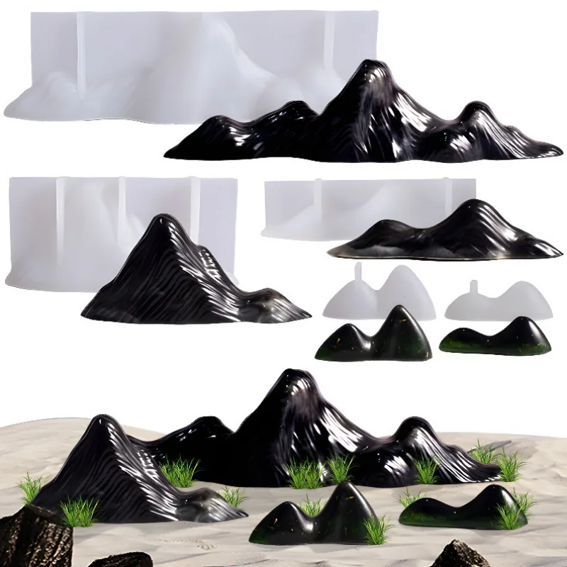 3D viac štýl horská sviečka silikónová forma diy geometrie Hill mydlová štiepka Prieprava výroba sada ľadových čokoládových foriem dekora