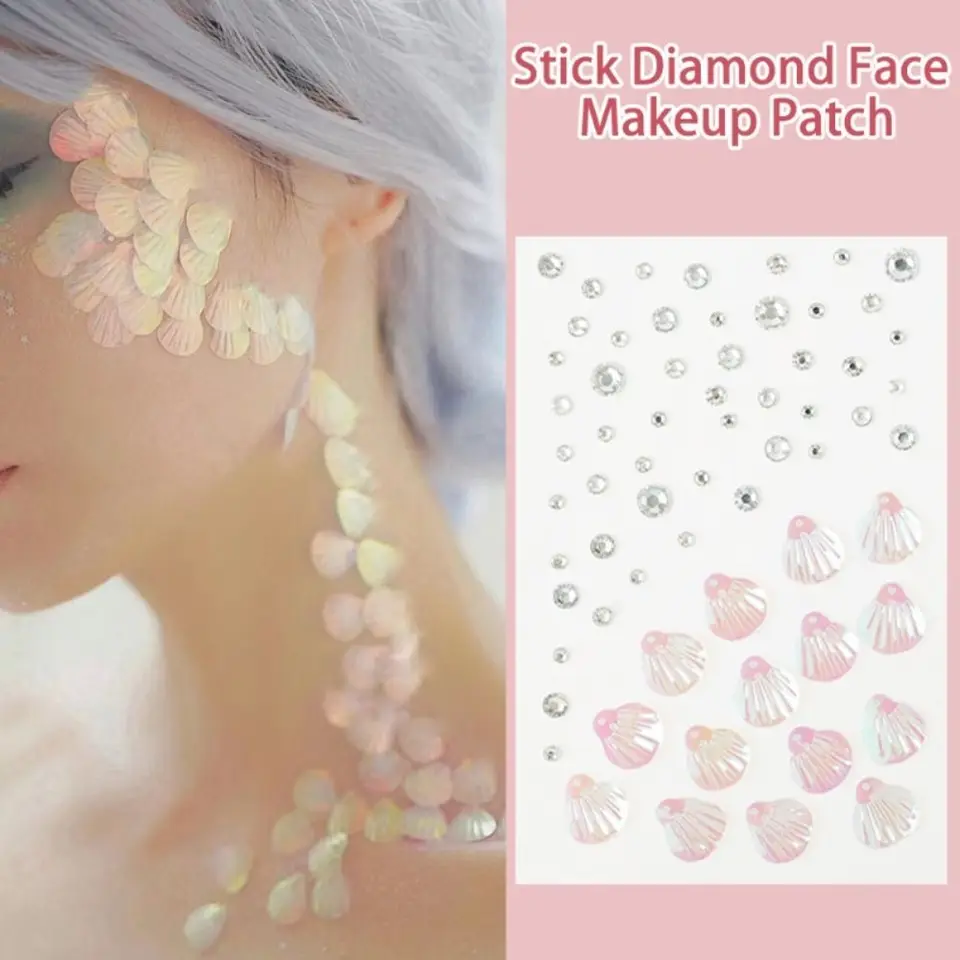 3D vlasové kryštálové tyčinky Self Adhesive Stick na živicových nálepkách Dámske oči tvárou tela DIY tváre Crystal Stuckers pre makeup na vlasy
