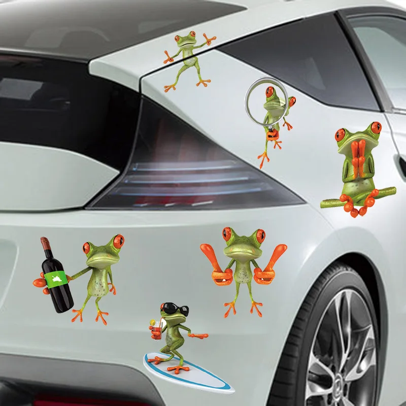3D vtipná žaba toaleta Created Green Frog Stupeľne vinylové vodotesné kúpeľňové nálepky na toaletné nástenky nástenná maľba domov dekorácie