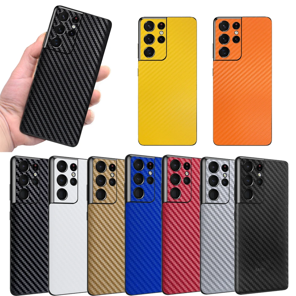3D zadná nálepka s uhlíkovými vláknami pre Samsung Galaxy S23 Ultra S22 Plus S21 Fe S20 Poznámka 20 Ultra poznámka 10 Lite A52S A53 A73 Film