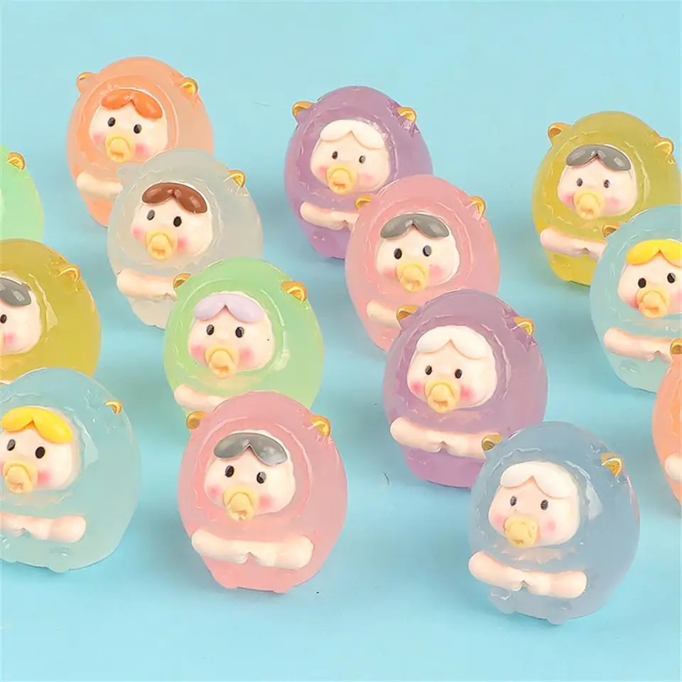 3D živica mini karikatúra Svetlá roztomilé roztomilé dievčenské miniatúry Flatback ozdoby cabocons figúrky remeslá remese