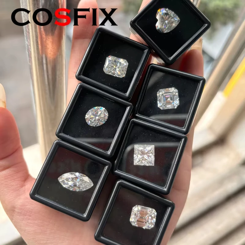 [3Ex strih] horné Belgicko strih Moissanit Stone D farba hrušky na strih Gemstones laboratórne pestovaný diamant voľný Moissanit Stone s GRA
