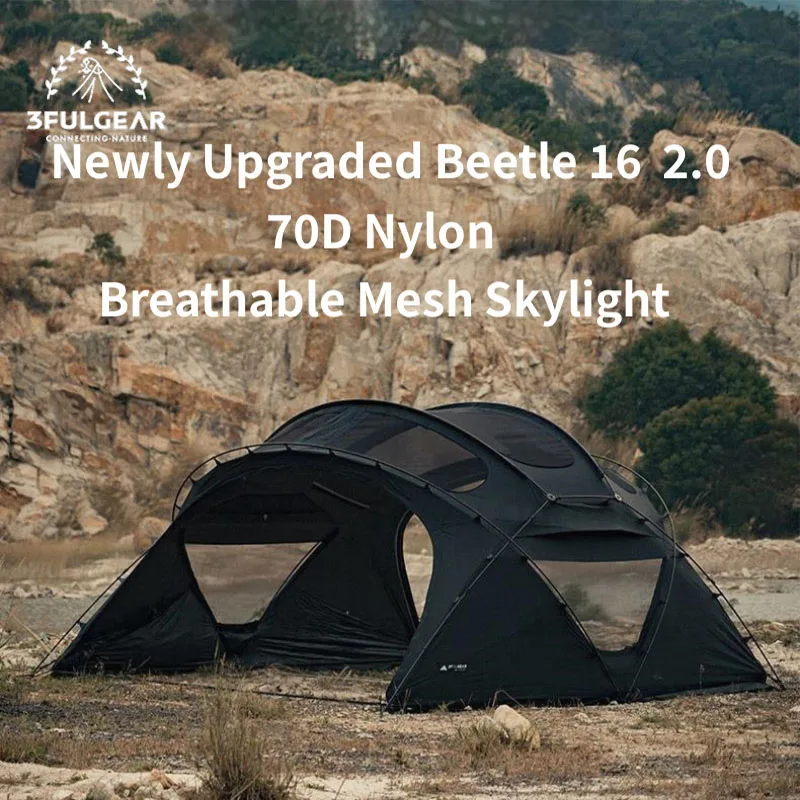 3f ul Gear Beetle16 2.0 Ball Tunnel Stan 70D Nylon 6-10 osôb vonkajšieho kempingu Stán