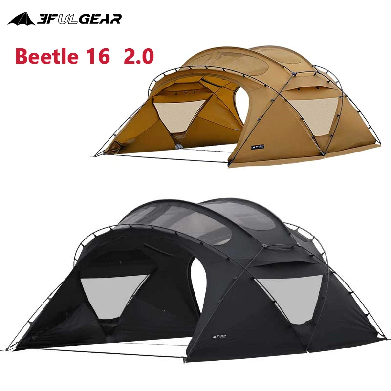 3ful prevodový stupeň 2.0 Chrobák 16 kupolový stan s komínovými ústami sférický stan priedušný veľký vesmírny tunel Stan Stan Camping 70D nylon