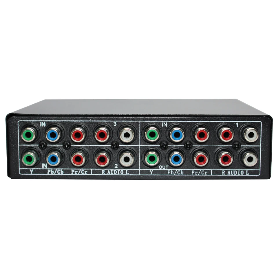 3in 1out 3 kanál 5 RCA YPBPR RGB Component Selector RCA AV Switcher