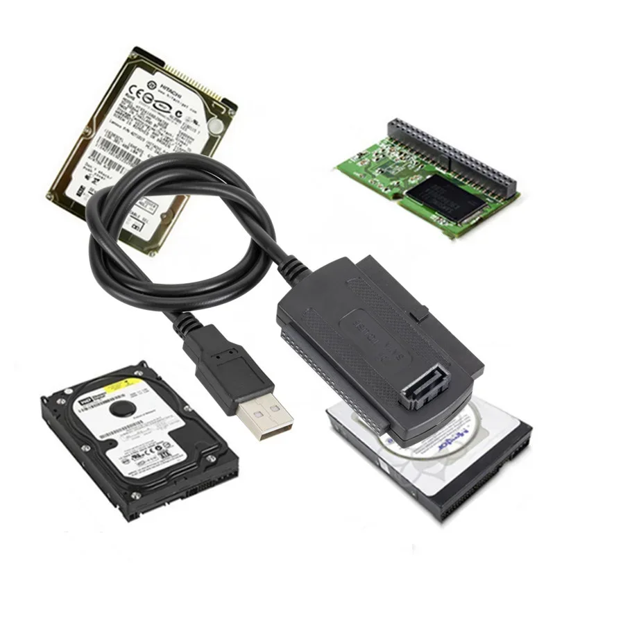 3in1 USB 2,0 IDE SATA 5.25 S-ATA 2,5 3,5 palca Disk Disk HDD Kábel Adaptéra pre prevodník notebooku PC