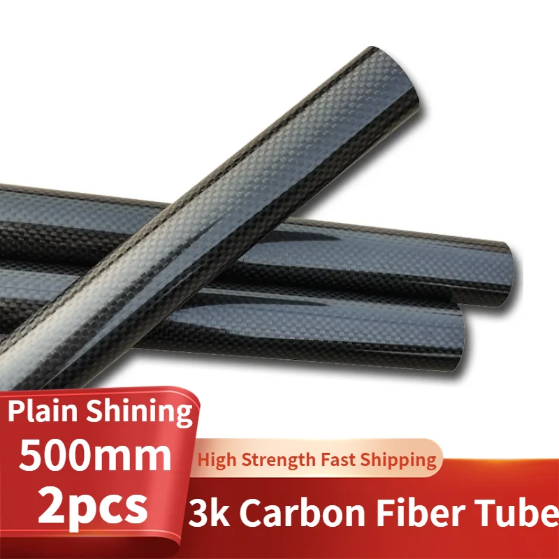 3k trubica z uhlíkových vlákien, obyčajná žiariaca, dĺžka: 500 mm, hrúbka steny: 1 mm, kalibru: 5 mm-35 mm RC Modely Lietadlo Modely.