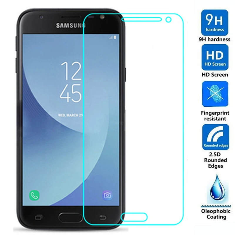 3ks 100% originálne temperované sklo pre Samsung Galaxy J2 Pro 2018 Protect Film Chránič obrazovky pre Samsung SM-J250F/DS