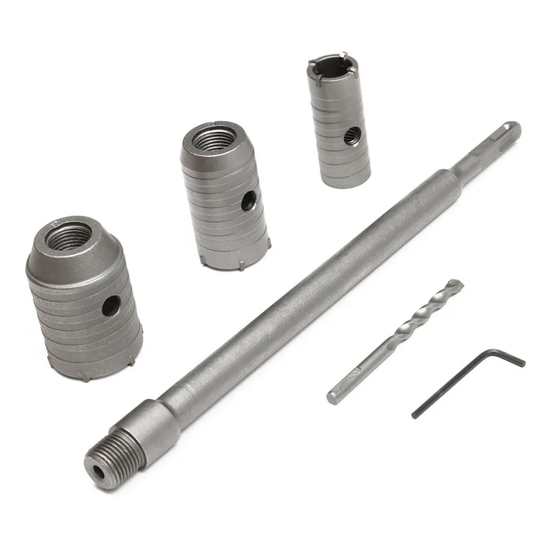 3ks 30/40/50 mm plus drievna píla betón Cement Stone Wall Bit s kovovým kovovým karbidovým hrotom píl