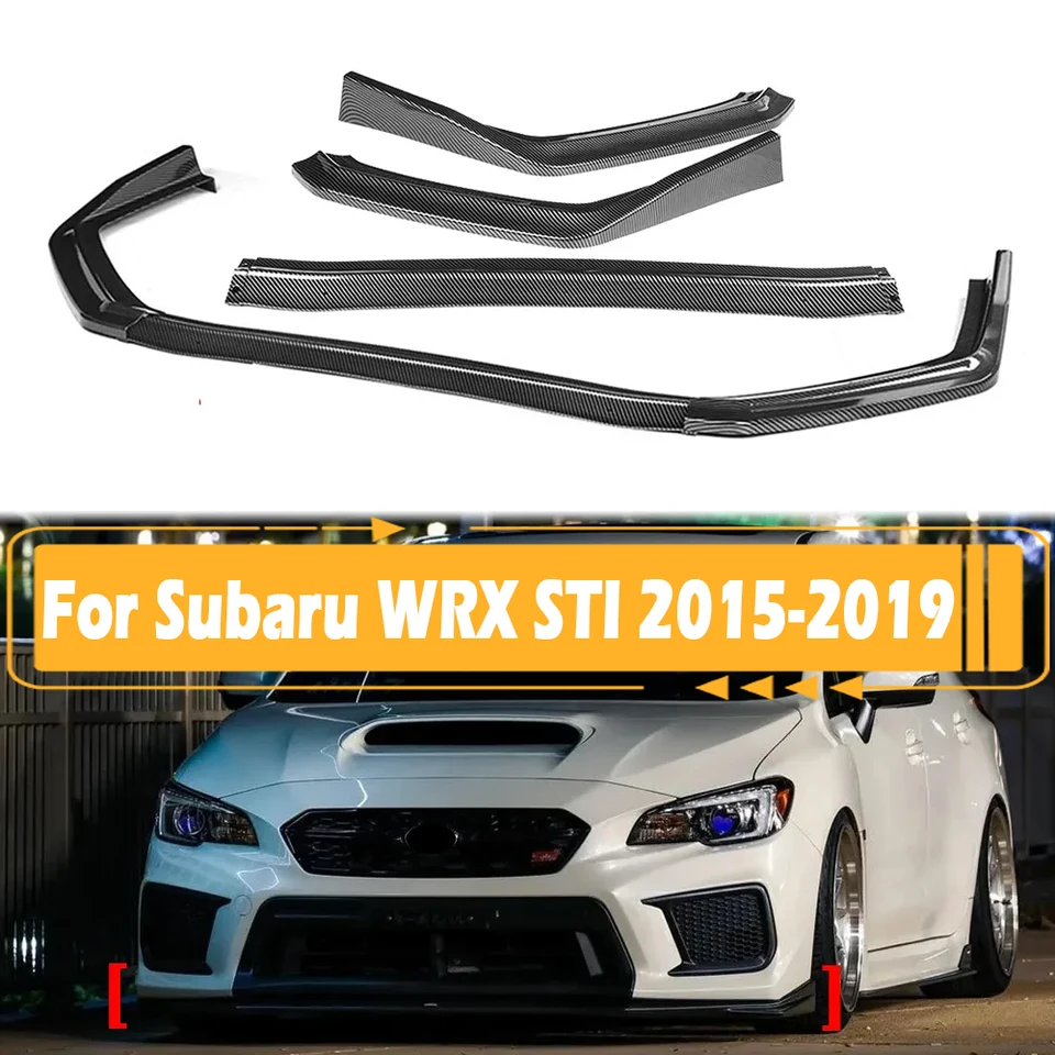 3KS Car Front Bumper Spoiler Spoiler Lowet LoweTH Splitter Difuser Body Body Kit pre Subaru WRX STI 2015 2016 2017 2018 2018 2019