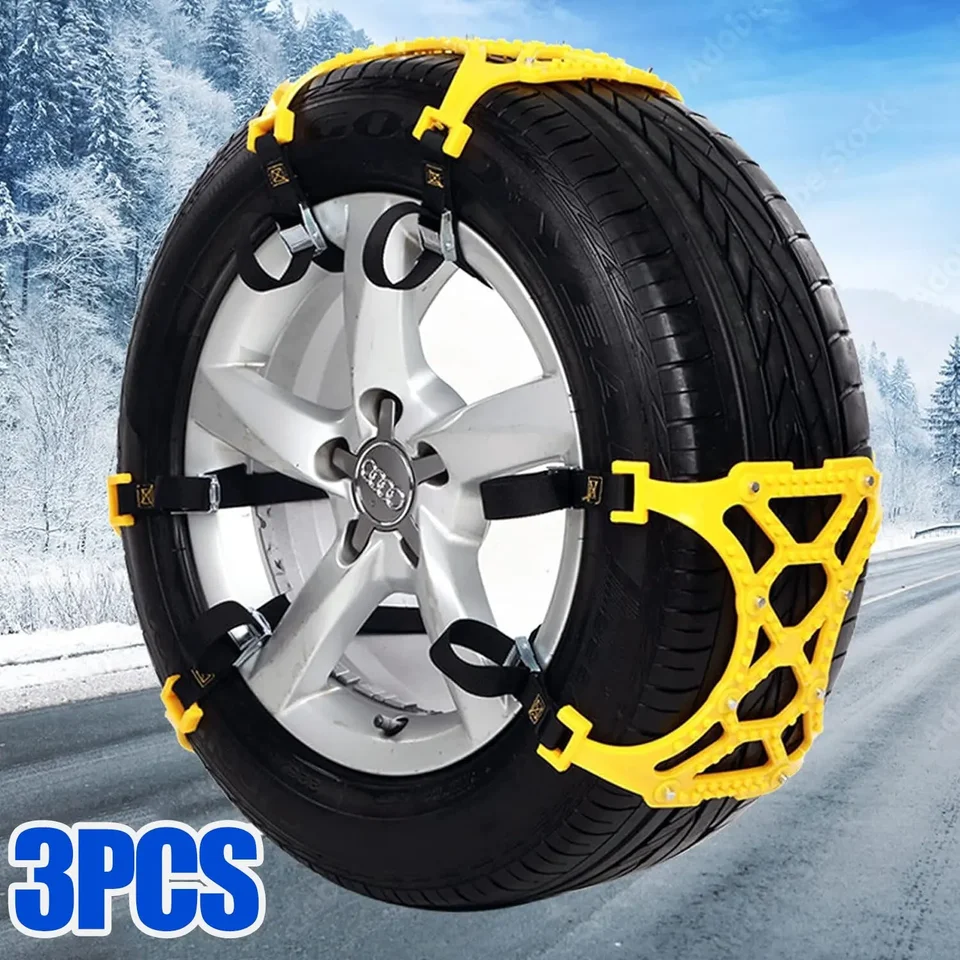3ks Car Snow Pneuľká reťaze bahenné kolesá pneumatí