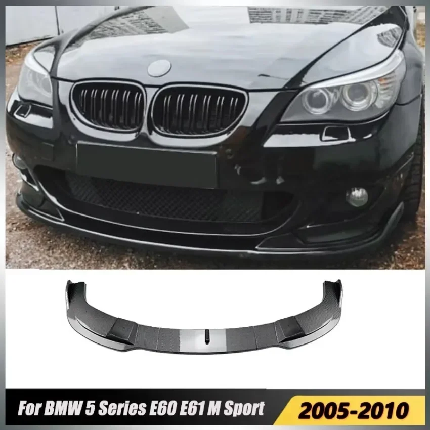 3KS GLOS Black Car Front Bumper Lip Difuser pre BMW 5 Series E60 E61 525I 530I 540I 550I M Sport 2005-2010 BodyKits