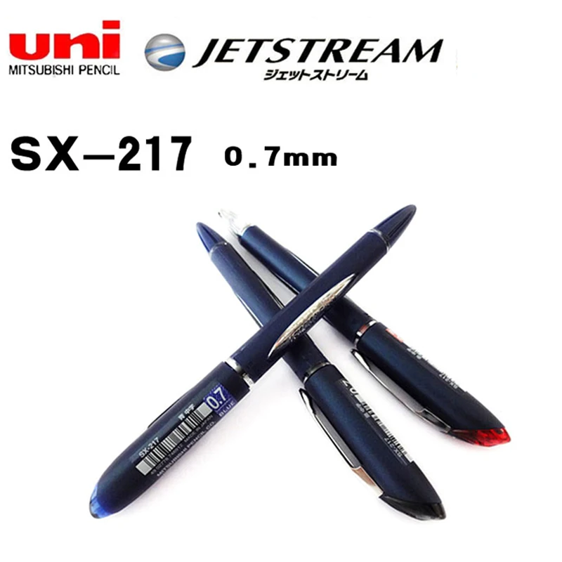 3ks japonsko Uni Mitsubishi SX-217 Ballpoint Pen 0,7 mm Jetstream Middle Pen Ultra Smooth Office & School Supplies