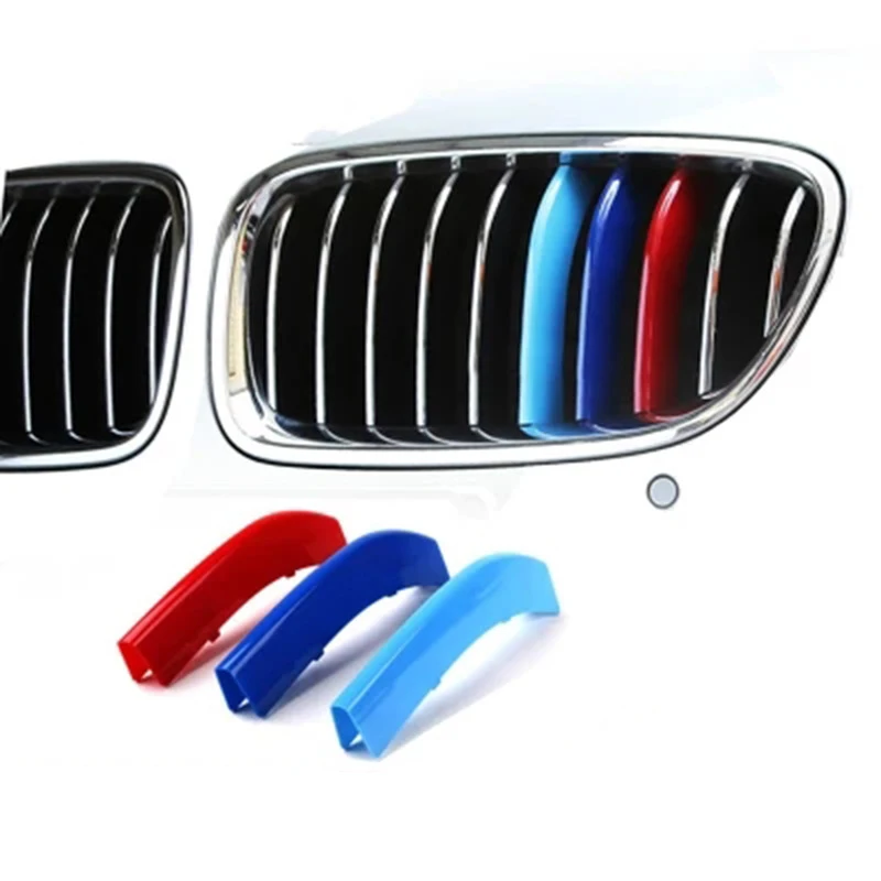 3KS/Lot Car Grille Network Decor TRIMS Grill Sticker pre BMW E46 F30 E90 3 Series CAR STYLE BMW GRILLE STANCER BMW Príslušenstvo