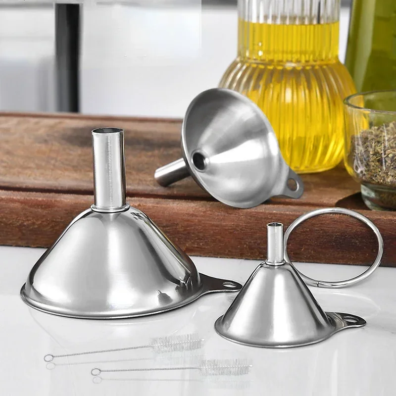 3ks Mini malé ústa zúženia z nehrdzavejúcej ocele Flask Flask Piv Liquid Oil Kuchynský náradie Gadget Spice Filter Filter