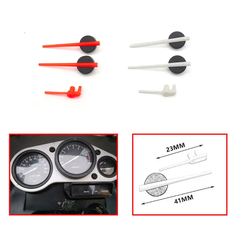 3KS Motorcycle Schadometer Pointer Pointer Pins White/Red for Honda CB400 SF VTEC CB-1 Kawasaki ZRX400 YAMAHA XJR400 diely