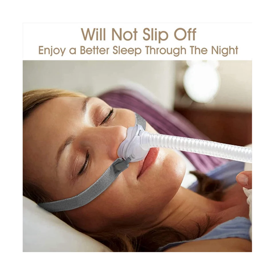 3ks náhradné pokrývky hlavy pre resmed Airfit P10 nosový vankúš CPAP masku remienok so 6 nastavovacími svorkami