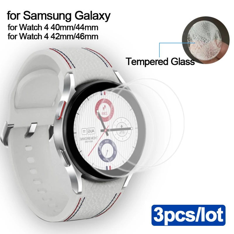 (3ks) Ochranná sklenená sklenená obrazovka pre Samsung Galaxy Watch 4 Classic 42 mm 46 mm 3 41 mm 45 mm ochranný sklenený film S3 S2