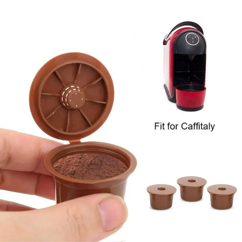 3ks opakovane použiteľné kávové kávové kapsuly šálky kávovej kávovej kapsuly kompatibilné s kaviarňou Caffitary Capsule