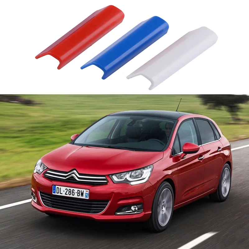 3ks plastové auto predné mriežky Grill Cover Tin