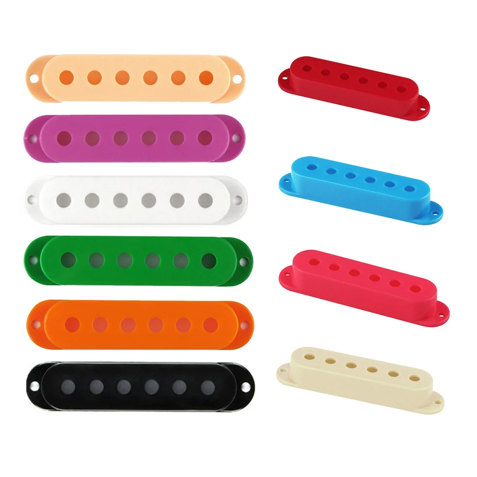 3ks plastové jednostranné coil ST Pickup Pickup Fit Fit for USA/Mexican Fender Strats SSS 48/50/52 mm rôzne farebné gitarové doplnky