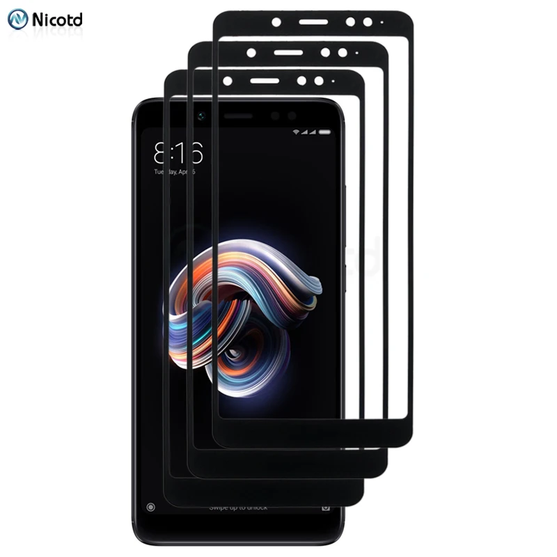3ks plné krytované temperované sklo pre xiaomi redmi note 5 6 7 8 9 10 Pro Max