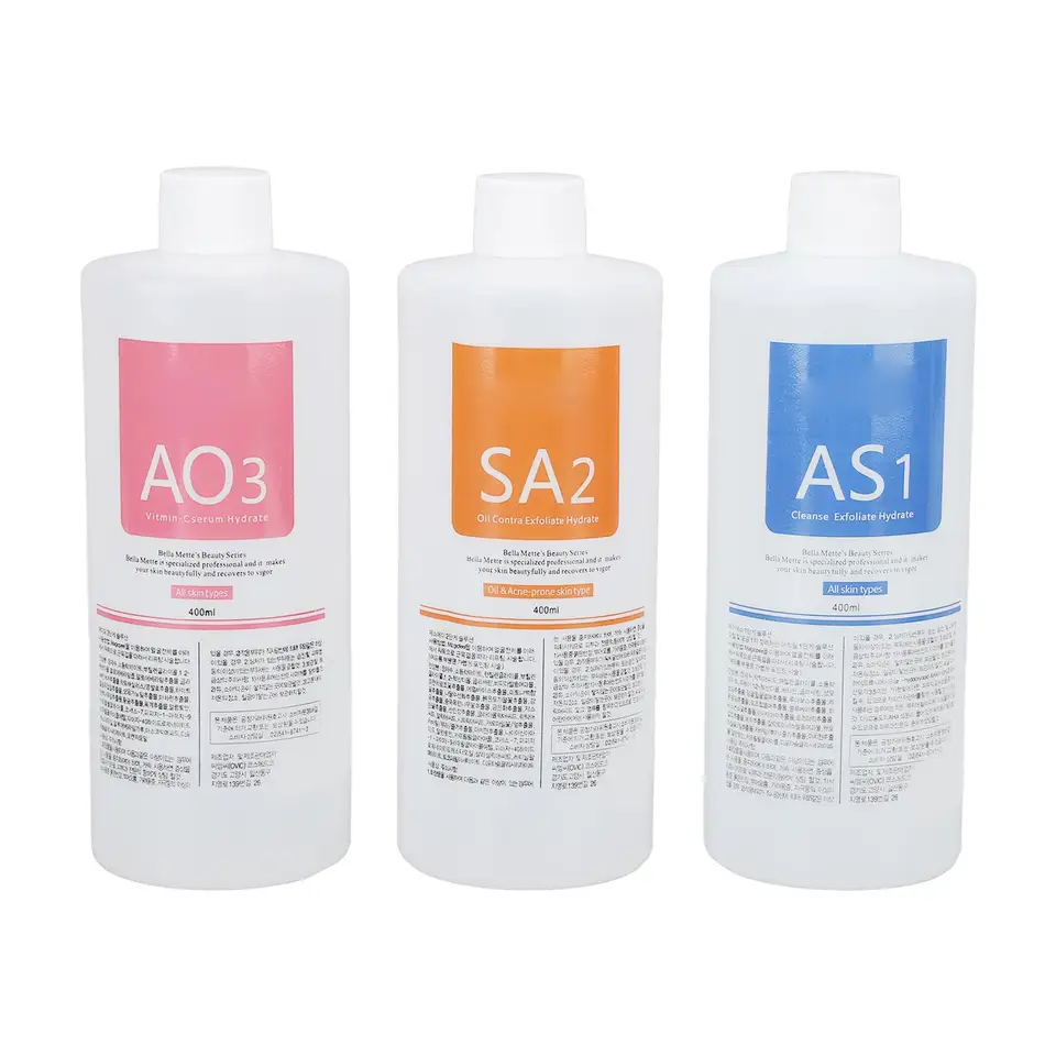 3ks pre hydrafaciálne odlupovacie sérum Set AS1 SA2 AO3 - Silné čistenie tvárovej starostlivosti o pleť pre dermabózne kozmetické stroje