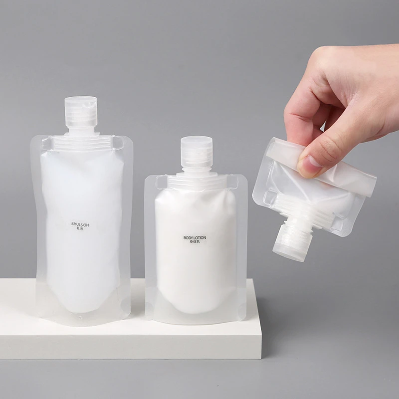 3KS Prenosná prenosná veľkosť doplňovateľného prázdneho stláčajúceho vrecka 30/50/100 ml kozmetického pleťového kozmetického pleťového sprchy Šampenzér šampenzér Neprestreat vrecka
