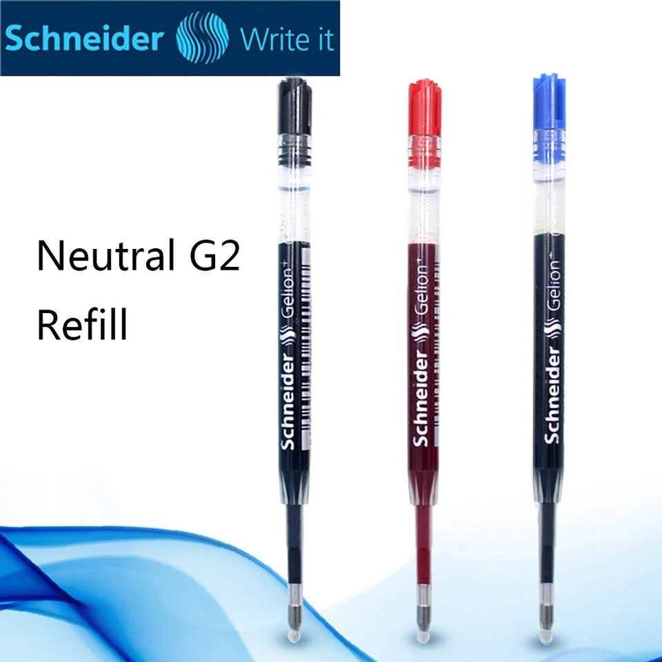3ks Schneider Gelion+ Gélové doplnenie 0,5 mm veľkú kapacitu G2 Európska Štandardná univerzálna fontána Pen Písanie plynulo