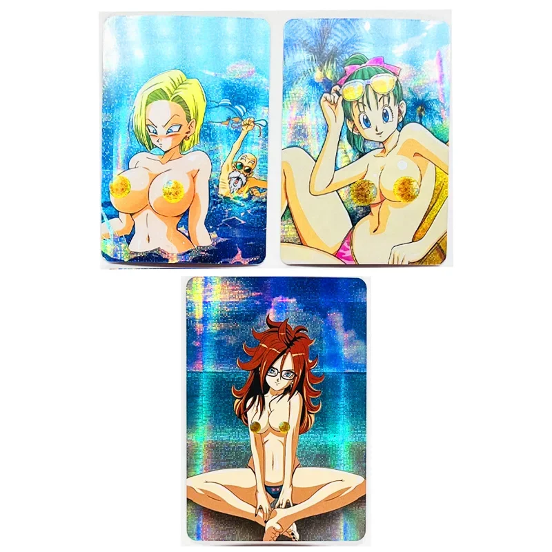 3ks/set Android 18 21 Bulma ACG Sexy Toys Hobby Hobby Hobby Game Collection Anime Cards