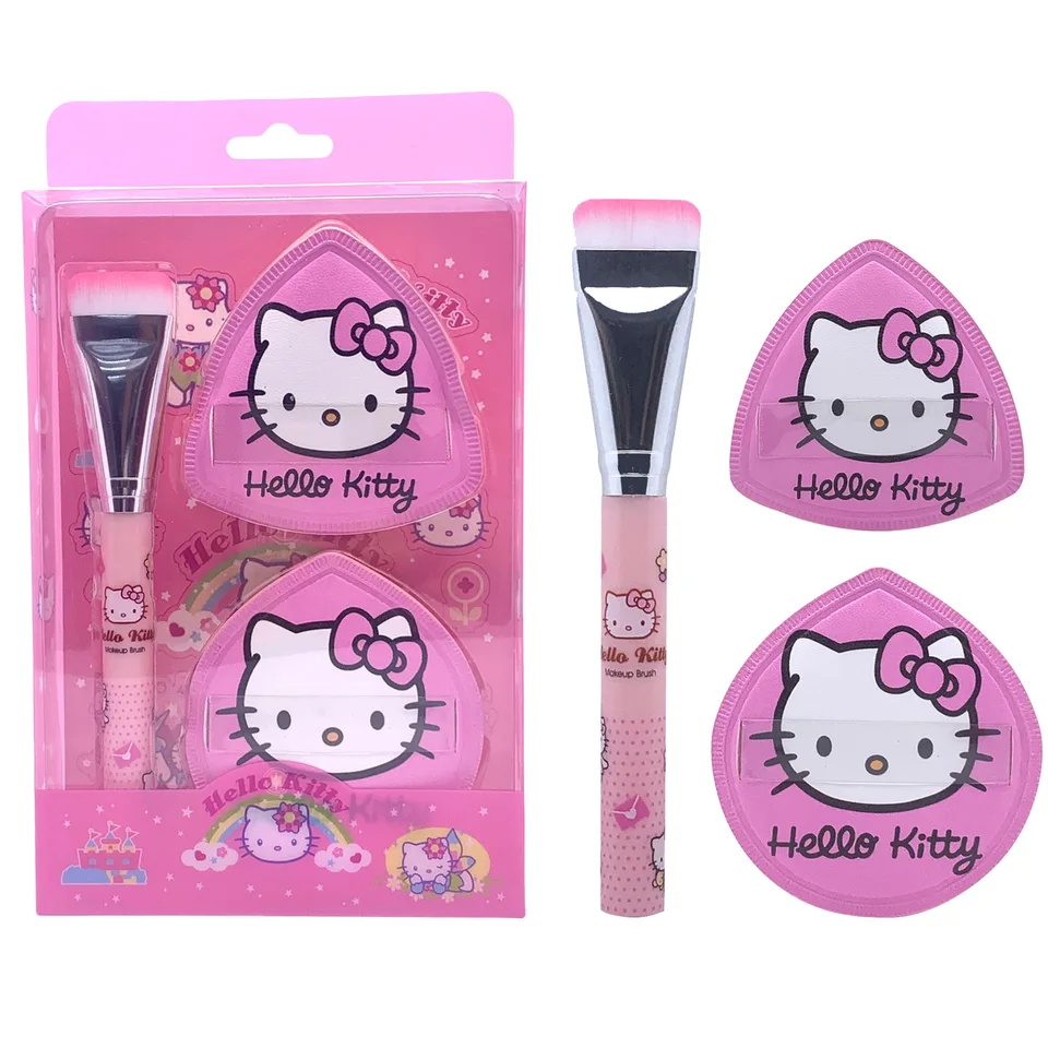3ks/set hello mačiatko bavlnené cukrovinky Vzduch vankúš na prášok Puff Ins Nadácia make-up kefa Kawaii Girl Beauty-up Tool Darček