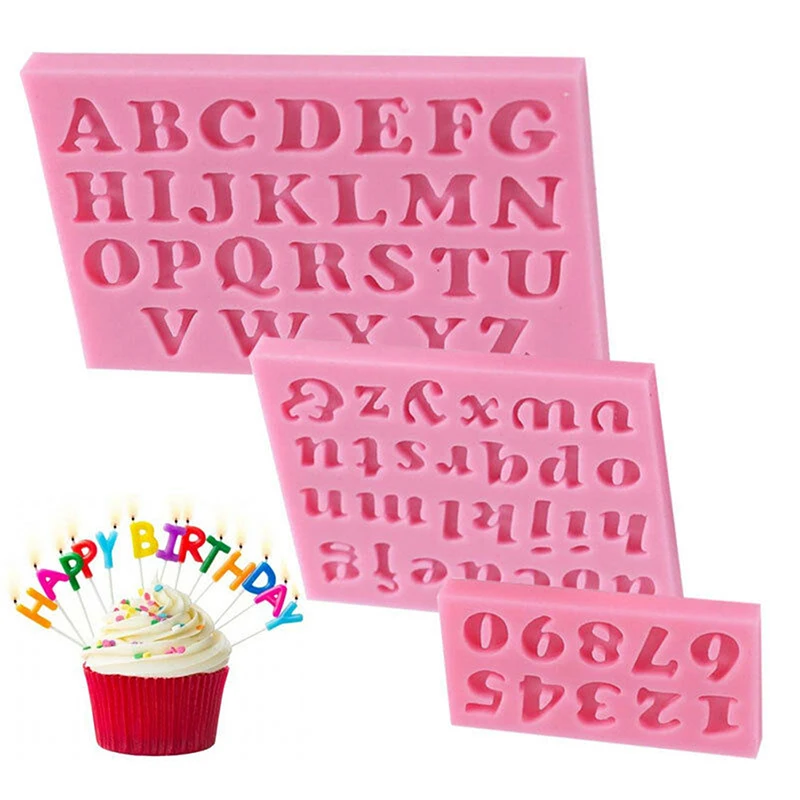3ks/set number tvar listu Silikónová forma torta dekorácia 3D potravinové čokoládové formy mydla