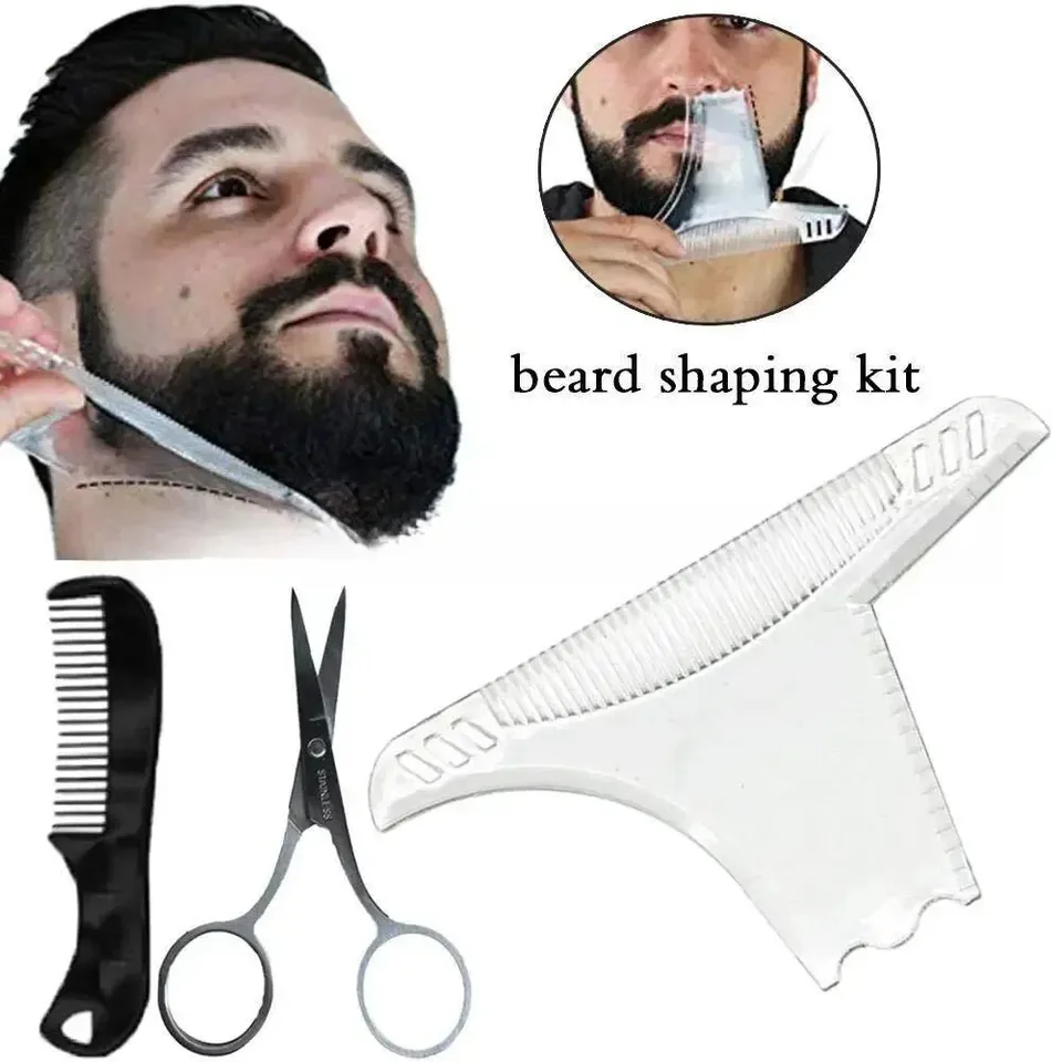3ks súprava pánsky brada shaper nástroj na brada Styling Styling Combáči